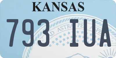 KS license plate 793IUA