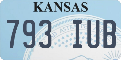 KS license plate 793IUB