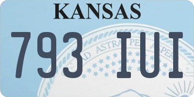 KS license plate 793IUI