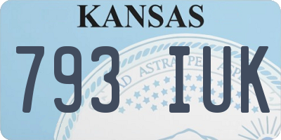 KS license plate 793IUK
