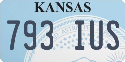 KS license plate 793IUS