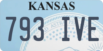 KS license plate 793IVE