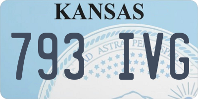 KS license plate 793IVG