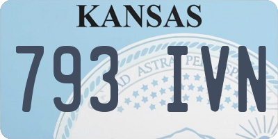 KS license plate 793IVN