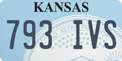 KS license plate 793IVS