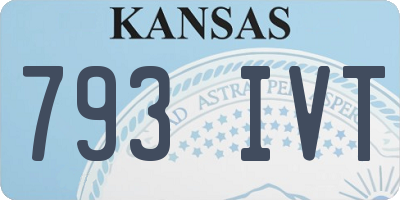 KS license plate 793IVT