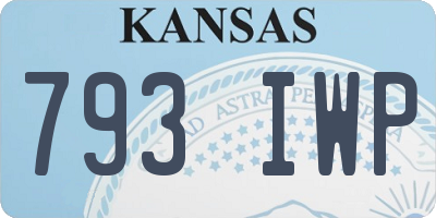 KS license plate 793IWP