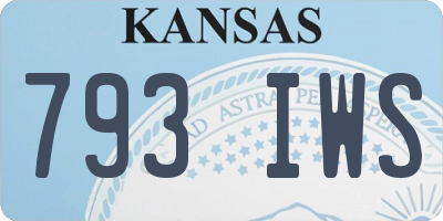 KS license plate 793IWS
