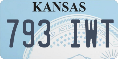 KS license plate 793IWT