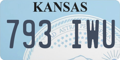 KS license plate 793IWU