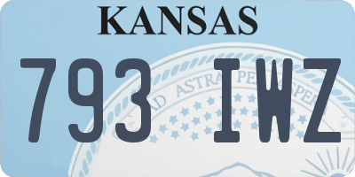 KS license plate 793IWZ