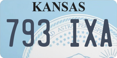KS license plate 793IXA