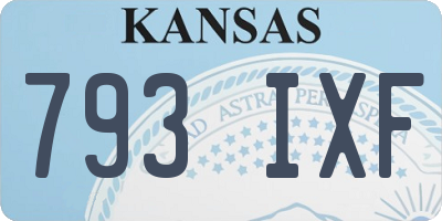 KS license plate 793IXF