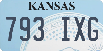 KS license plate 793IXG