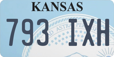 KS license plate 793IXH
