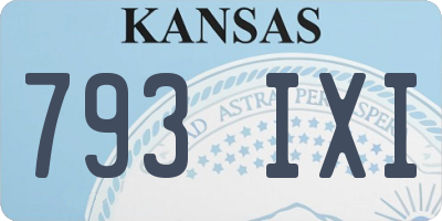 KS license plate 793IXI