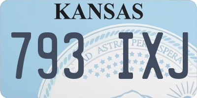 KS license plate 793IXJ