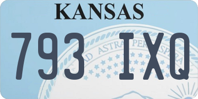 KS license plate 793IXQ