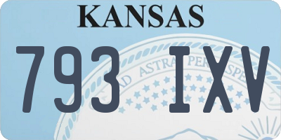 KS license plate 793IXV