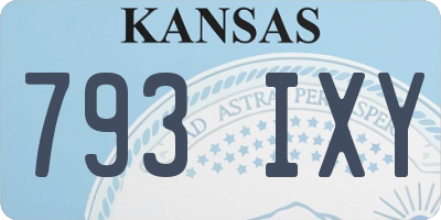 KS license plate 793IXY