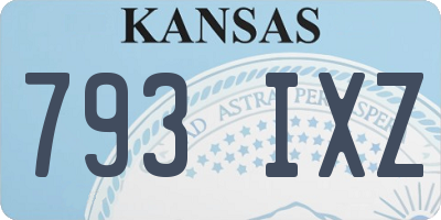 KS license plate 793IXZ