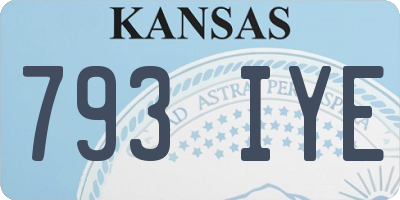 KS license plate 793IYE