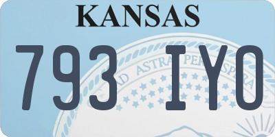 KS license plate 793IYO