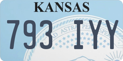 KS license plate 793IYY