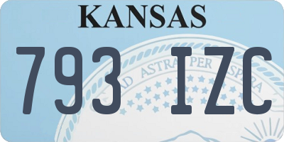 KS license plate 793IZC