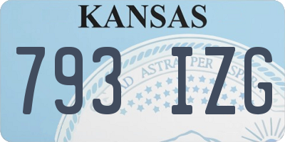 KS license plate 793IZG