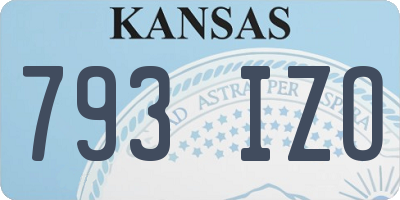 KS license plate 793IZO