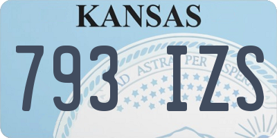 KS license plate 793IZS