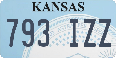 KS license plate 793IZZ
