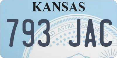 KS license plate 793JAC