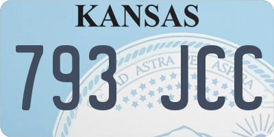 KS license plate 793JCC
