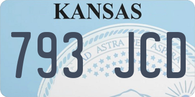 KS license plate 793JCD