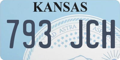 KS license plate 793JCH