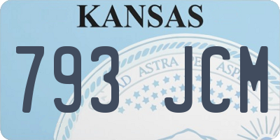KS license plate 793JCM