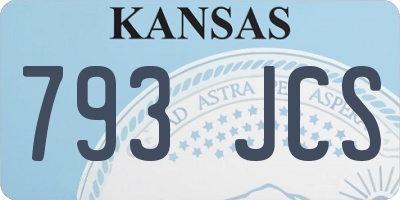 KS license plate 793JCS