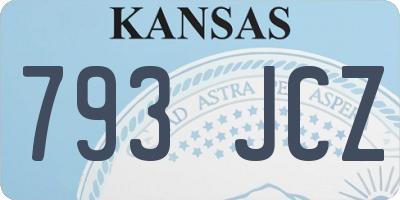 KS license plate 793JCZ