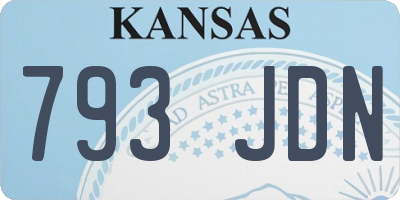KS license plate 793JDN