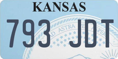 KS license plate 793JDT