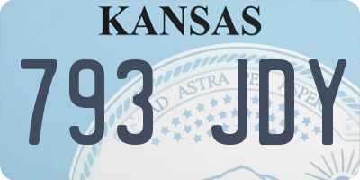 KS license plate 793JDY