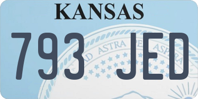 KS license plate 793JED