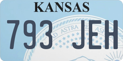 KS license plate 793JEH