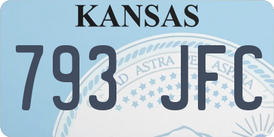 KS license plate 793JFC