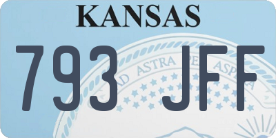 KS license plate 793JFF