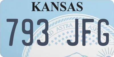 KS license plate 793JFG