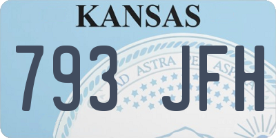 KS license plate 793JFH