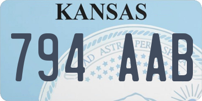 KS license plate 794AAB